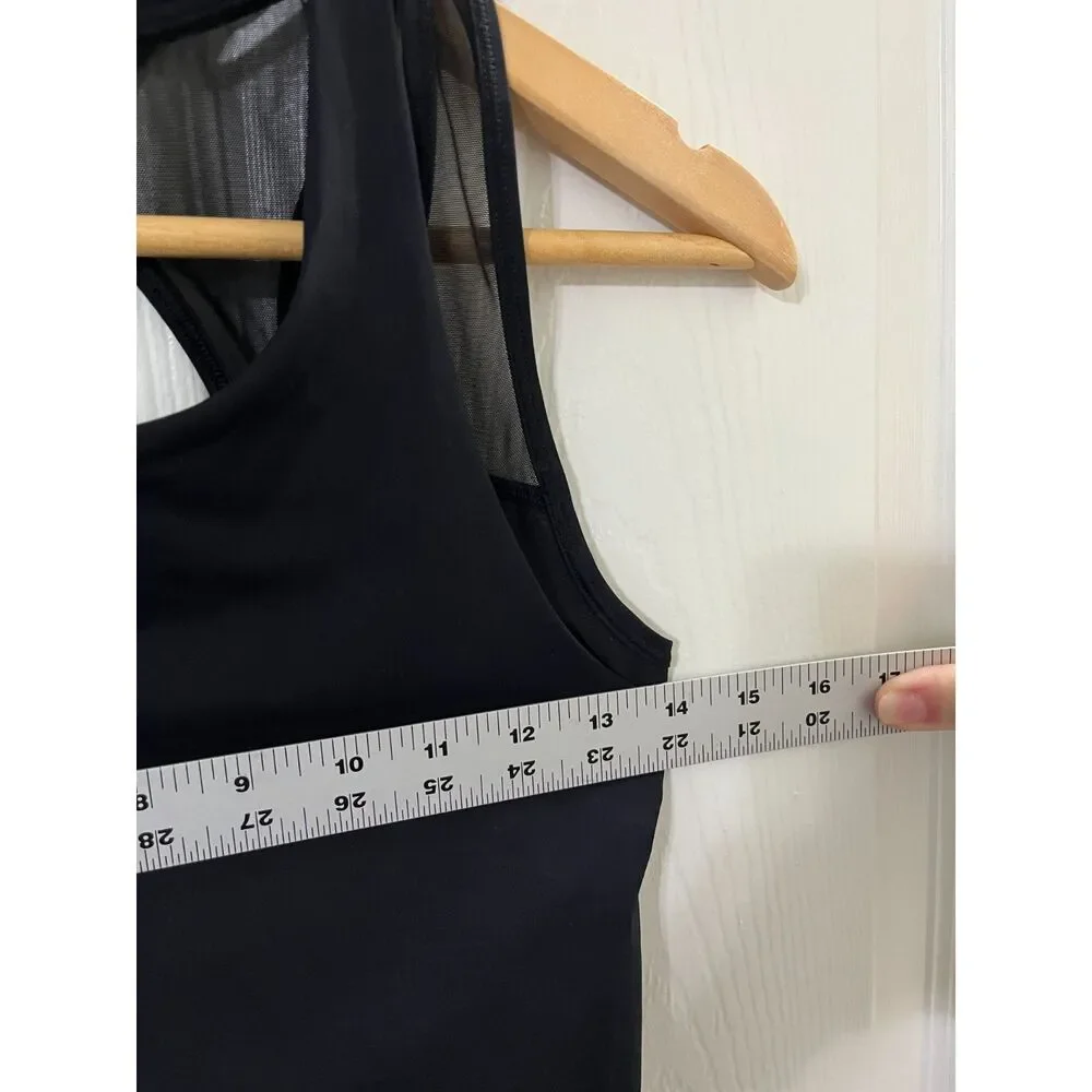 Lululemon Break Free Tank Size 6 Nulux Medium Support Black Activewear